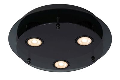OKNO - Prisadené stropné svetlo - priemer 30 cm - 3xGU10 - čierna