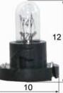 AUTOLAMP Žiarovka 14V 1,12W T4 -plastická päticčierna