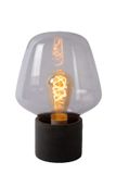 BECKY - Stolná lampa - priemer 20 cm - 1xE27 - Dymová šedá