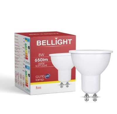 BELLIGHT LED 180-260V  8W GU10 650lm teplá biela 