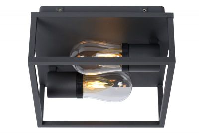 CARLYN - Prisadené stropné osvetlenie do kúpeľne - 2xE14 - IP54 - čierna