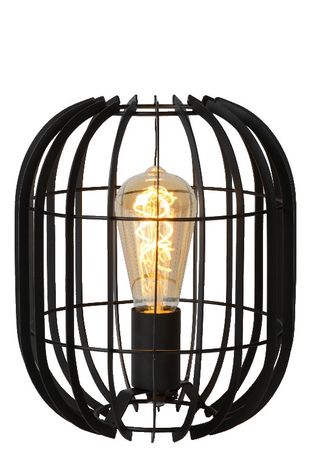REDA - Stolná lampa - priemer 22 cm - 1xE27 - čierna