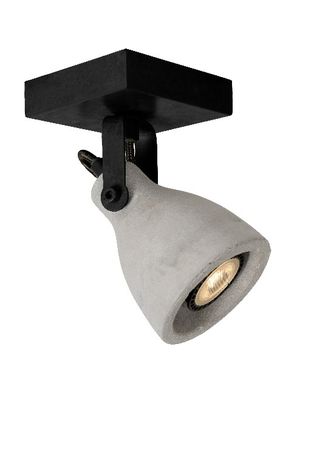 CONCRI-LED - Stropné bodové svetlo - priemer 9 cm - LED stmievatelné - GU10 - 1x5W 3000K - Čierne