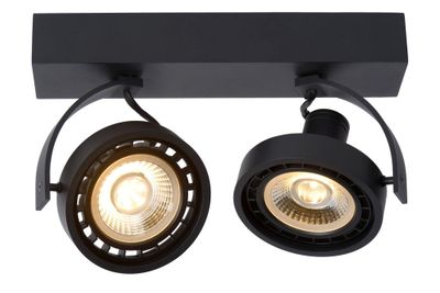 DORIAN - Stropné bodové osvetlenie - LED stmievanie do teplej farby - GU10 - 2x12W 2200K / 3000K - čierna