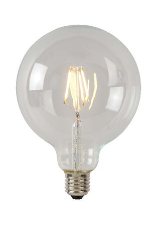 LED žiarovka - priemer 12,5 cm - LED stmievatelná - E27 - 1x5W 2700K - Priehľadná