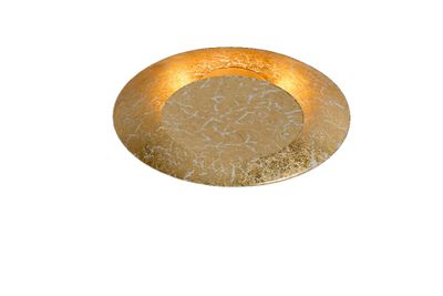 FOSKAL - Prisadené stropné svetlo - priemer 21,5 cm - LED - 1x6W 2700K - Matné zlato / Pattina