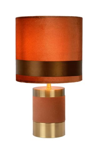 EXTRAVAGANZA FRIZZLE - Stolná lampa - priemer 18 cm - 1xE14 - Hnedá