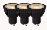 LED žiarovka - priemer 5 cm - LED stmievatelná - GU10 - 3x5W 3000K - čierna