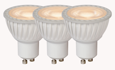 LED žiarovka - priemer 5 cm - LED stmievatelná - GU10 - 3x5W 3000K - biela