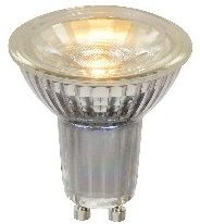LED žiarovka - priemer 5 cm - LED - GU10 - 1x5W 2700K - Priehľadná