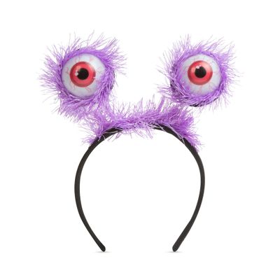 Halloweenska čelenka - oko - fialová