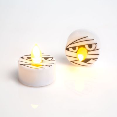 LED čajová sviečka - Hallowwen - múmia - 2 ks / balenie