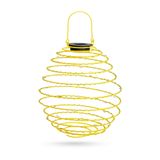 LED solárna špirálová lampa - teplá biela - 22 cm - žltá farba