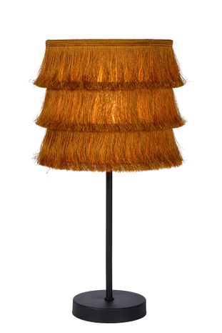EXTRAVAGANZA TOGO - Stolná lampa - priemer 18 cm - 1xE14 - Okrová žltá
