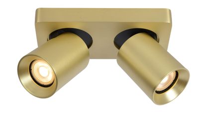 NIGEL - Stropné bodové svietidlo - LED tlmené až teplé - GU10 - 2x5W 2200K/3000K - matné zlato / mosadz
