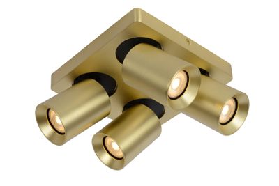 NIGEL - Stropné bodové svietidlo - LED tlmené až teplé - GU10 - 4x5W 2200K/3000K - matné zlato / mosadz