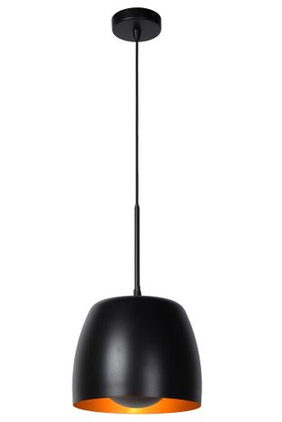 NOLAN - Závesné svietidlo - priemer 24 cm - 1xE27 - Čierna