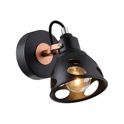 NOTOS 1xE14/40W, BLACK/RED COPPER, WALL