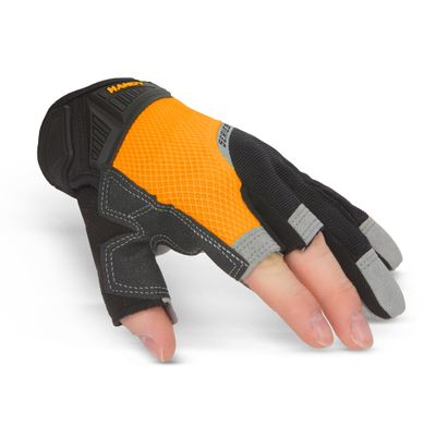 Ochranné rukavice - "XL" - Penená dlaň, 3 otvorené prsty