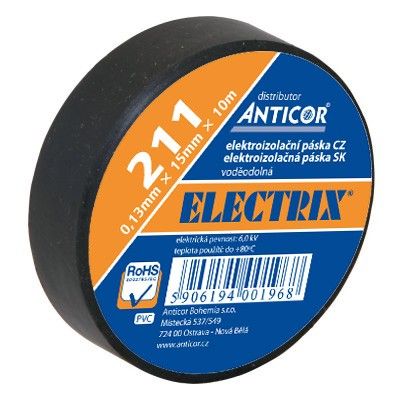 ANTICOR Páska PVC 19mmX20m - čierna/211