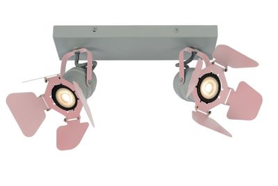 PICTO - Stropné reflektorové svietidlo pre deti - 2xGU10 - Ružová