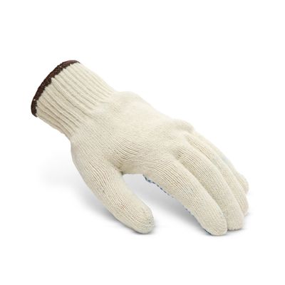 Proti šmykové bavlnené rukavice - bodkované - XL
