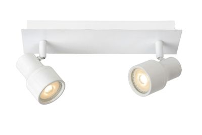SIRENE-LED - Stropné bodové osvetlenie kúpeľne - priemer 10 cm - LED stmievatelná - GU10 - 2x5W 3000K - IP44 - Biele