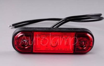 AUTOLAMP Svetlo pozičné W97 LED 12+24V červené