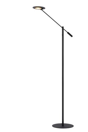 ANSELMO - Stojanová lampa na čítanie - priemer 25 cm - LED stmievatelná - 1X9W 3000K - čierna
