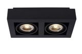 ZEFIX - Stropné bodové osvetlenie - LED stmievanie do teplej farby - GU10 - 2x12W 2200K / 3000K - čierna
