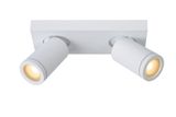 TAYLOR - Stropné bodové kúpeľňové svietidlo - stmievanie do teplej farby - GU10 - 2x5W 2200K / 3000K - IP44 - Biele