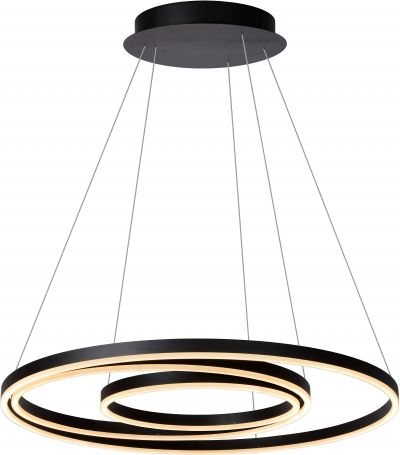 TRINITI - Závesné svietidlo - priemer 80 cm - LED stmievatelná - 3000K - čierna