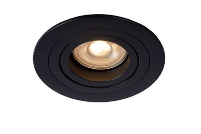 TUBE - Zapustené bodové svetlo - priemer 9 cm - 1xGU10 - čierna