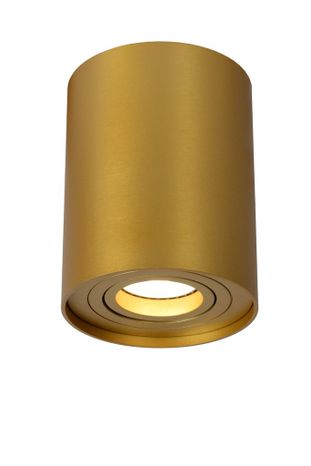 TUBE - Stropné bodové osvetlenie - priemer 9,6 cm - 1xGU10 - Matné zlato / Pattina