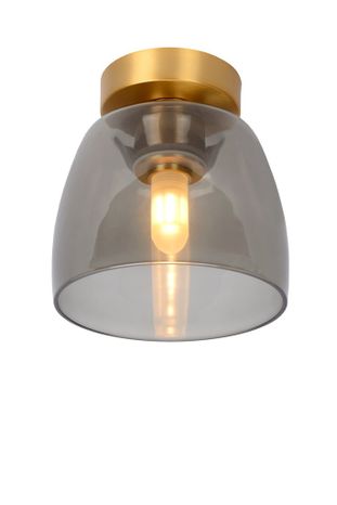 TYLER - Prisadené stropné osvetlenie do kúpeľne - priemer 16,1 cm - 1xG9 - IP44 - Matné zlato / Pattina
