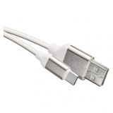 USB kábel 2.0 A/M - C/M 1m biely