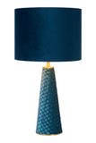 EXTRAVAGANZA VELVET - Stolná lampa - priemer 25 cm - 1xE27 - Tyrkysová