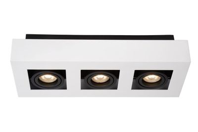 XIRAX - Stropné bodové osvetlenie - LED Stmievanie do teplej farby - GU10 - 3x5W 2200K / 3000K - biela
