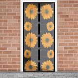 Záves na dvere proti hmyzu, magnety - 100 x 210 cm so slnečnicami