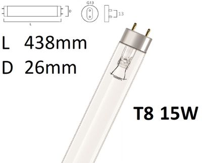 OSRAM Žiarivka 15W/UV-C T8 G13 germicídna 26x438mm