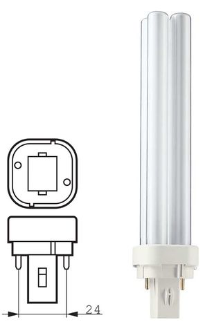 LEDVANCE Žiarivka kompaktná13W G24D-1 studená biela