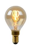 LED žiarovky - Žiarovka - priemer 4,5 cm - LED stmievatelná - E14 - 1x3W 2200K - Jantárová